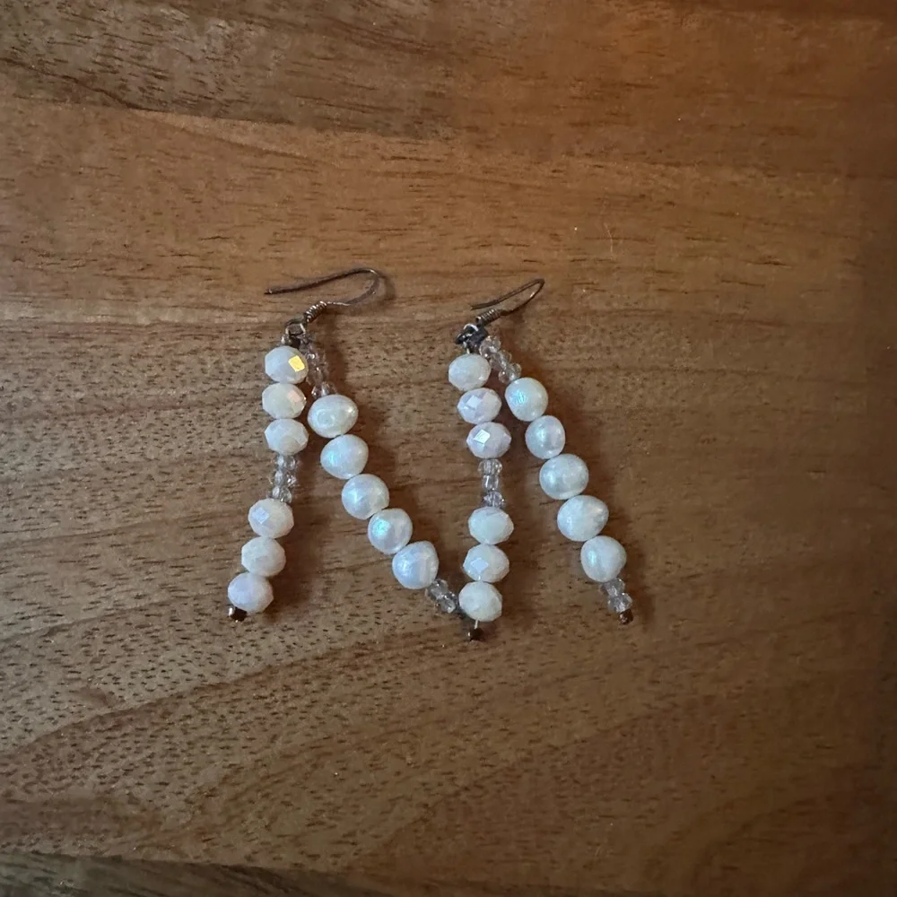 Coral rose and pearl necklace set - Picture 2 of 2